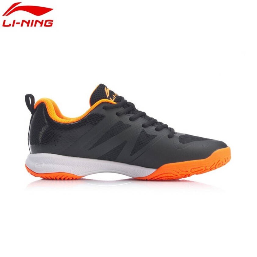 Giày cầu lông Li-Ning AYTP023-3 mẫu mới tăng độ ma sát chống trơn trượt khi di chuyển hàng chính hãng dành cho nam màu đen phối vàng đủ size