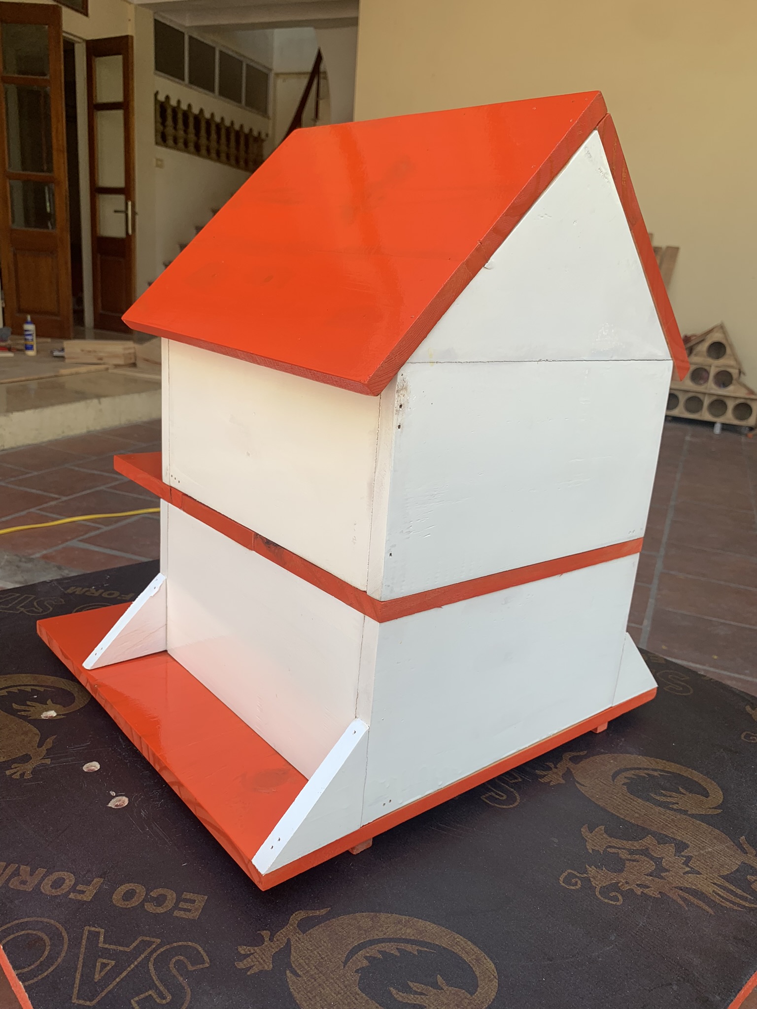 Chuồng nuôi chim bồ câu bằng gỗ 5 lỗ có thể nuôi 2 đôi chim