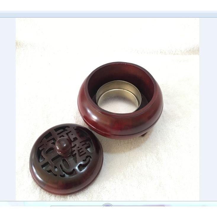 LƯ ĐỐT TRẦM HƯƠNG BẰNG GỖ HƯƠNG CHUẨN 100% SIZE 13CM