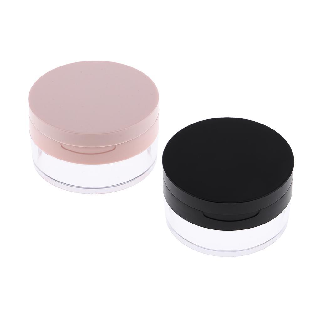 4 Pieces Loose Powder Case Blush Storage Container Talcum Powder Jar