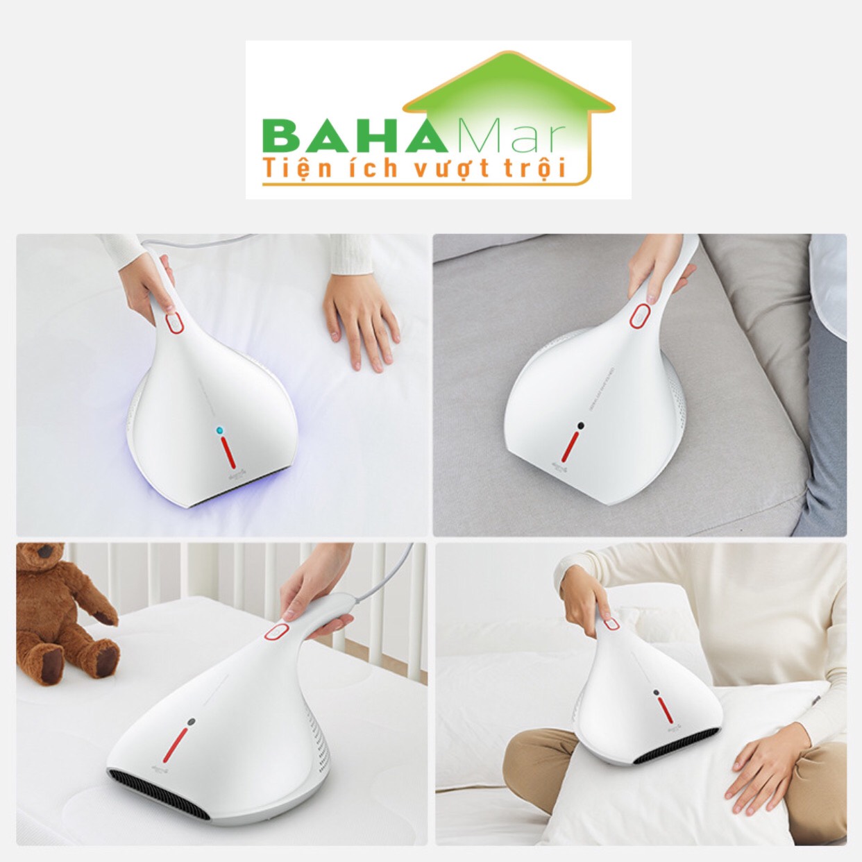 MÁY HÚT BỤI ĐỆM, SOFA KHỬ TRÙNG BẰNG ÁNH SÁNG VÀ SỐC NHIỆT TIA UV &quot;BAHAMAR&quot; khử khuẩn 99,99% các vi khuẩn gây hại ân trong sợi vải...