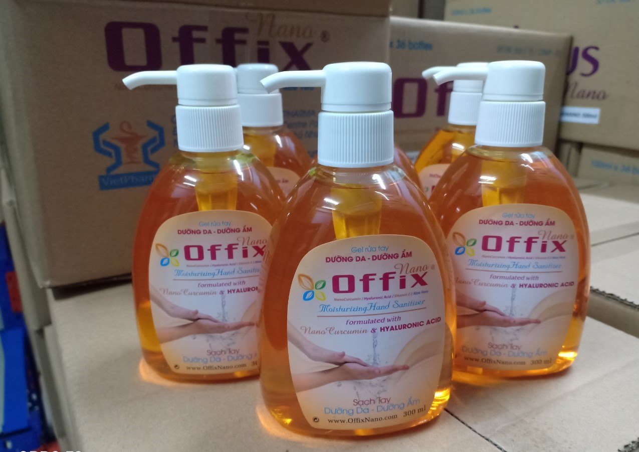 COMBO GEL RỬA TAY DƯỠNG DA OFFIX NANO ( CÓ NGHỆ NANO) + móc khóa bấm móng tay