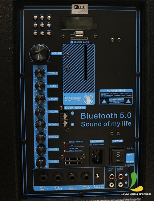 Loa kéo BEST 6910 - Loa di động kết nối bluetooth tặng kèm micro không dây - Hàng nhập khẩu