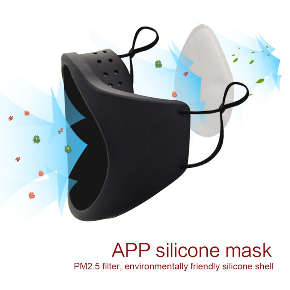 Soft Comfortable Silicone LED Face Mask DIY Programmable Message Display Mask for Halloween Cosplay