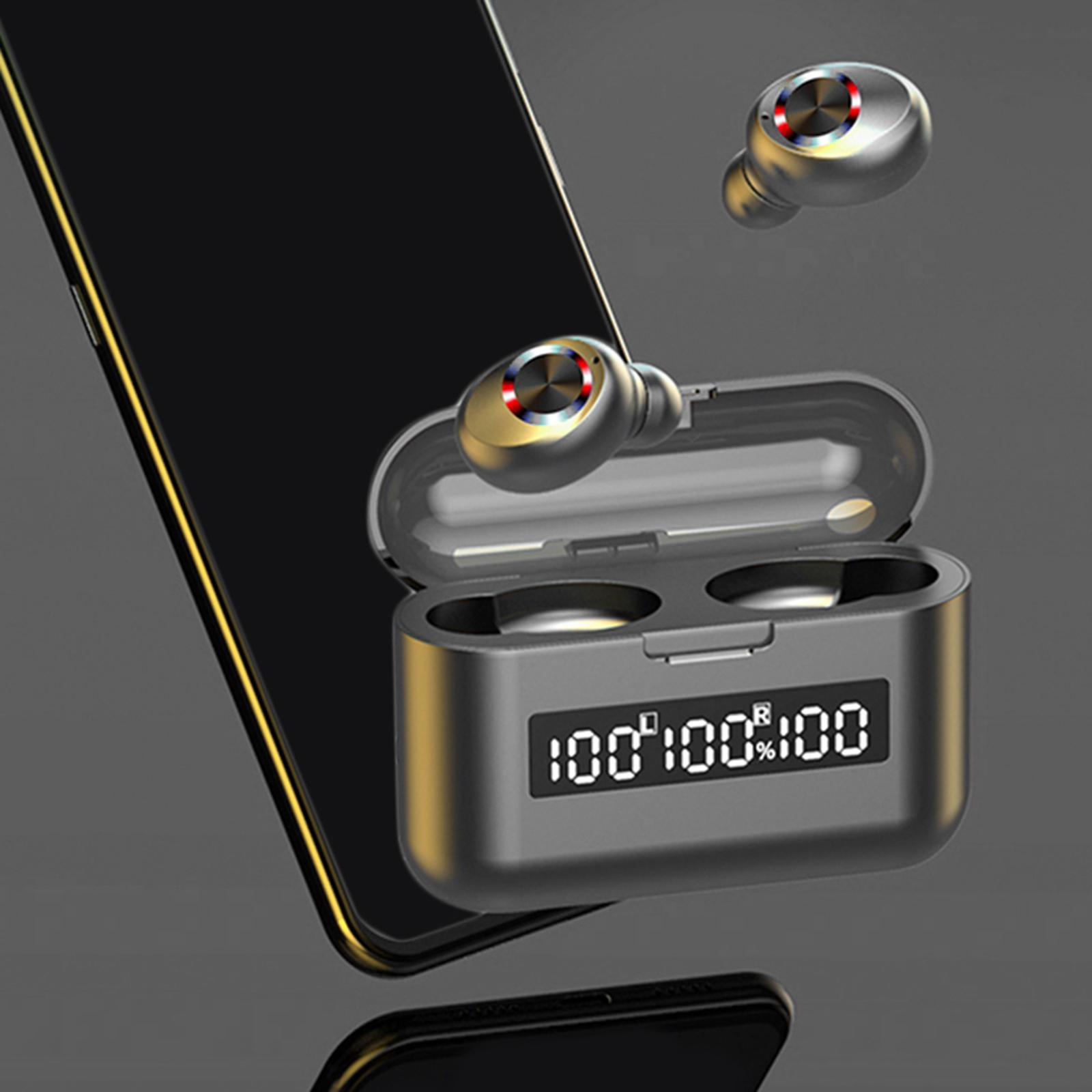 Compact Ture Wireless in-Ear Stereo Bluetooth 5.0 TWS Earphones Headphone Waterproof with Mic Handsfree w/ Charging Case