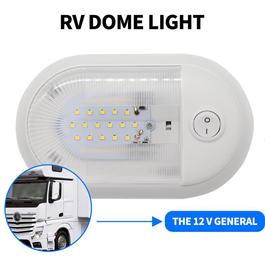 DC 12V 24V LED RV Ceiling Dome Light, Interior Lighting for Camper RV Trailer