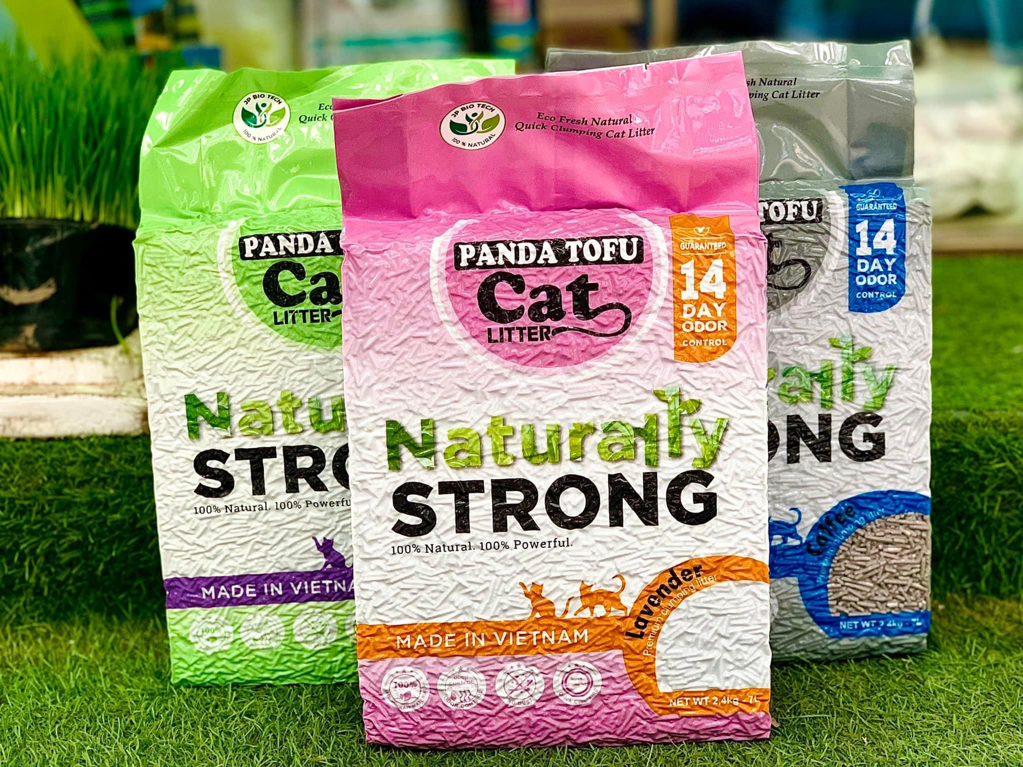 Cát Đậu Nành PanDa Tofu Cat Litter Naturaly Strong Hàng Việt Nam 7L