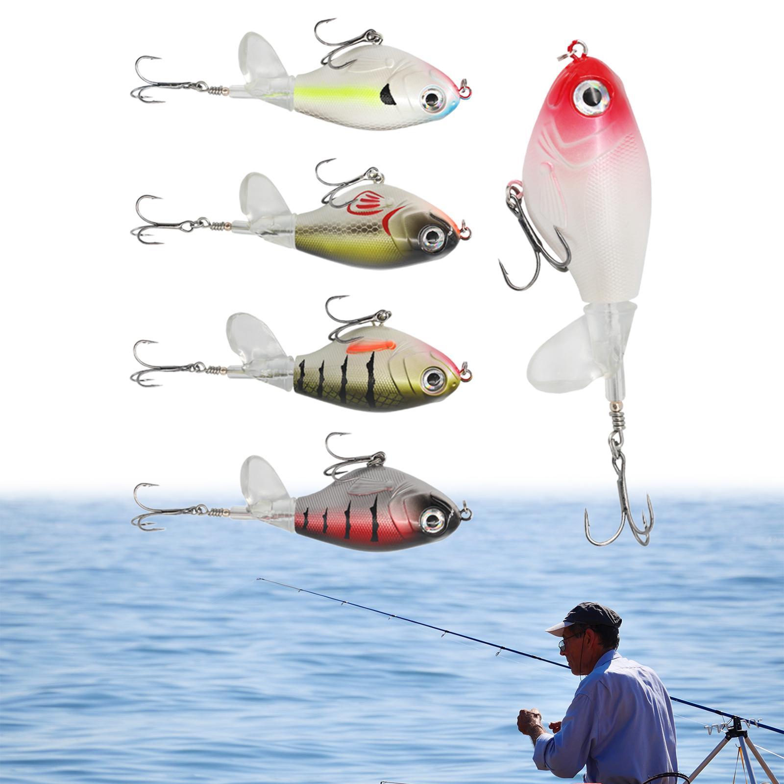 5x Fishing Propeller Tail Swimbaits Hard Baits for Saltwater