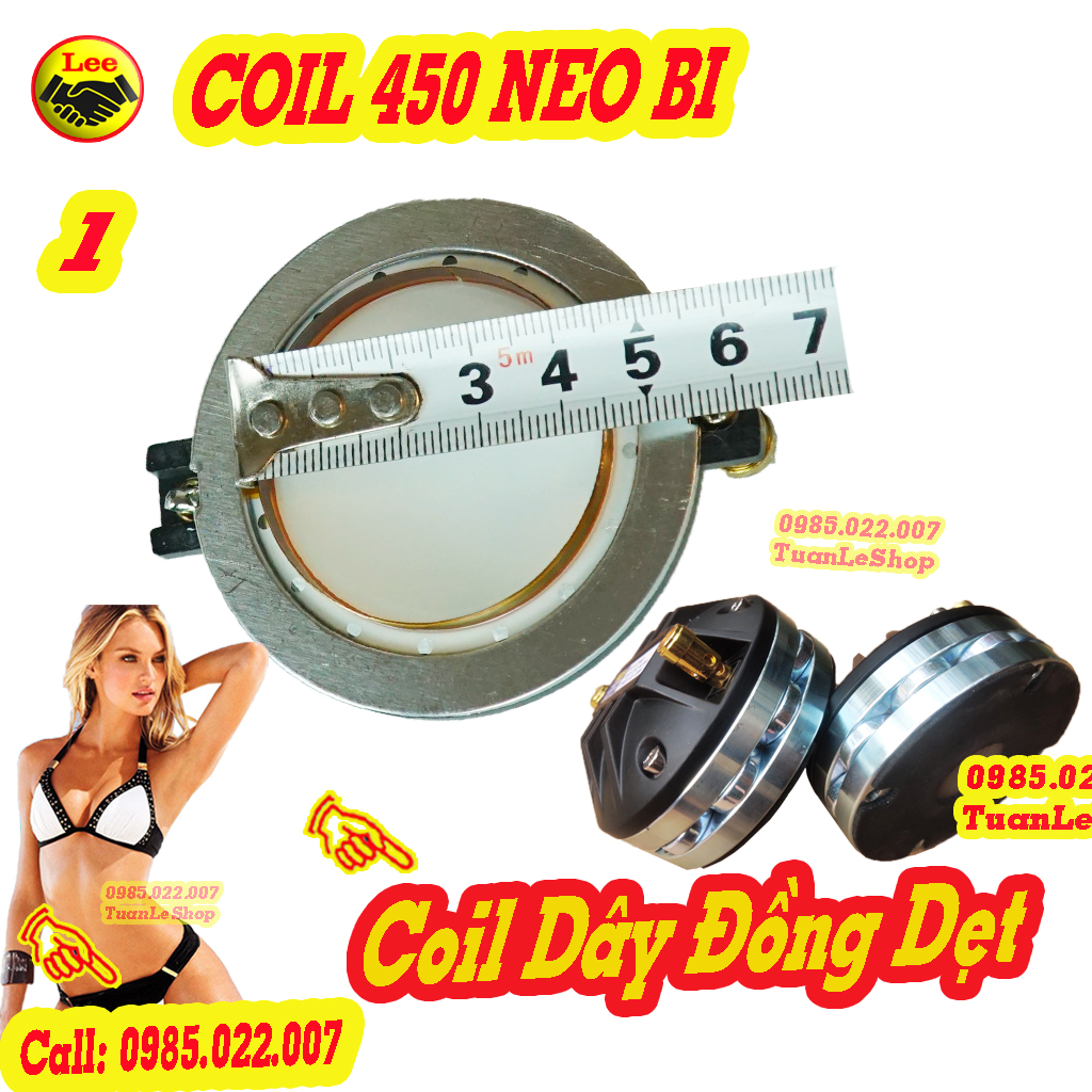 COIL TREBLE 450 NEO BI – CÔN THAY THẾ TREP CHÁY LOẠI CÓ CỌC – GIÁ 01 CHIẾC