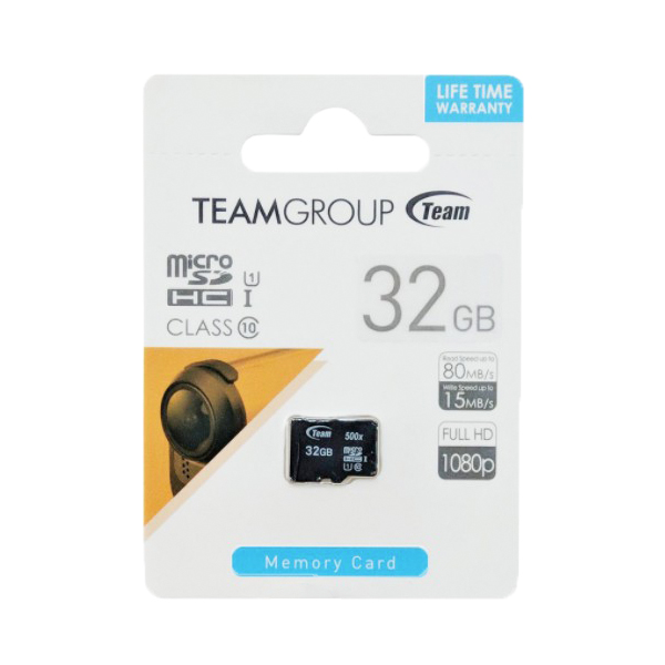 Thẻ Nhớ Micro SDHC Team 32GB 500x Class 10 U1-80MB/s (Đen) - Hàng Chính Hãng