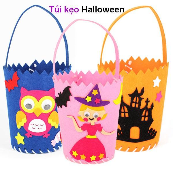 Túi kẹo halloween thủ công phong cách độc đáo cho bé