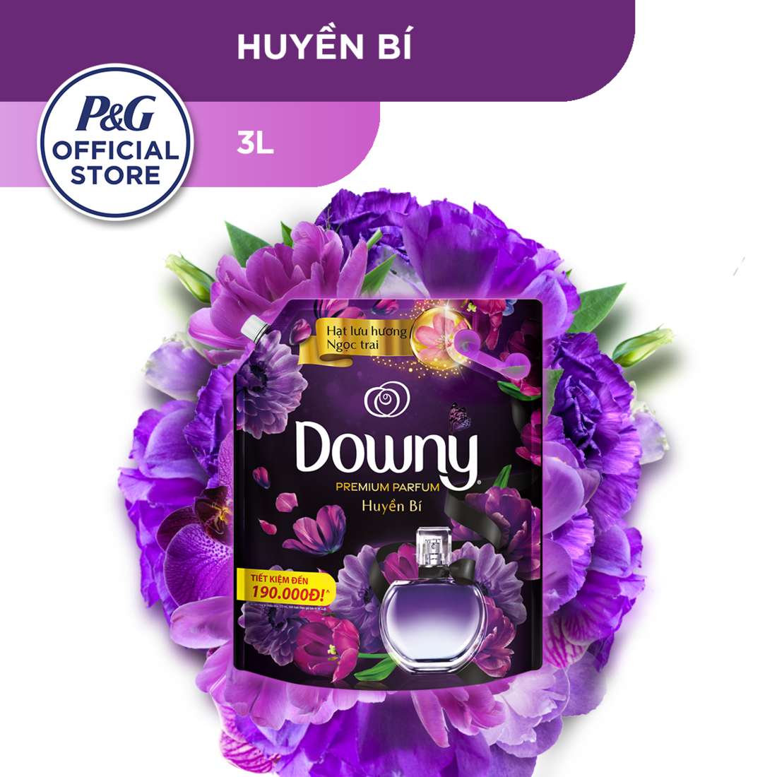 Nước Xả Vải DOWNY Hương Nước Hoa Cao Cấp Túi 3L