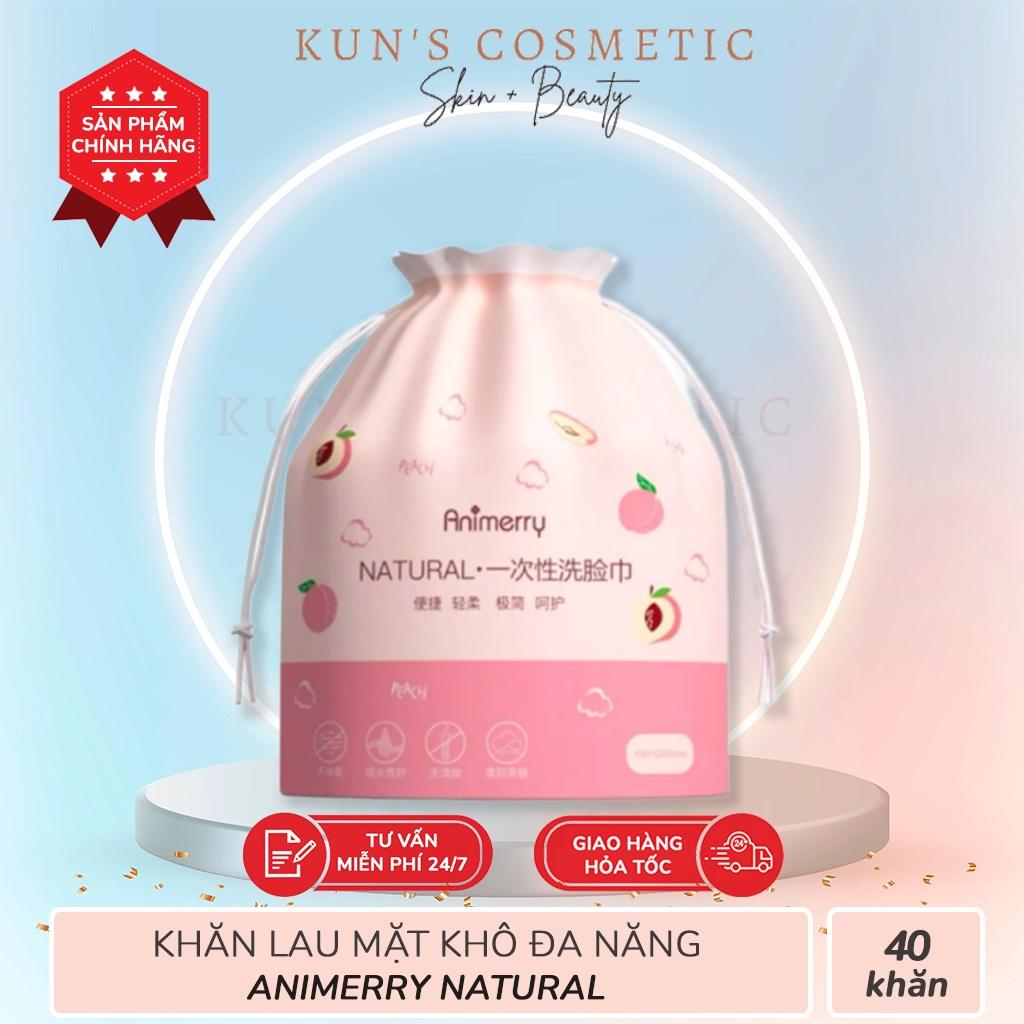 Khăn Lau Mặt Đa Năng Animerry Natural 1 Lần Sử Dụng, Tiện Lợi, An Toàn, Siêu Mềm – 1 Cuộn 40 Khăn