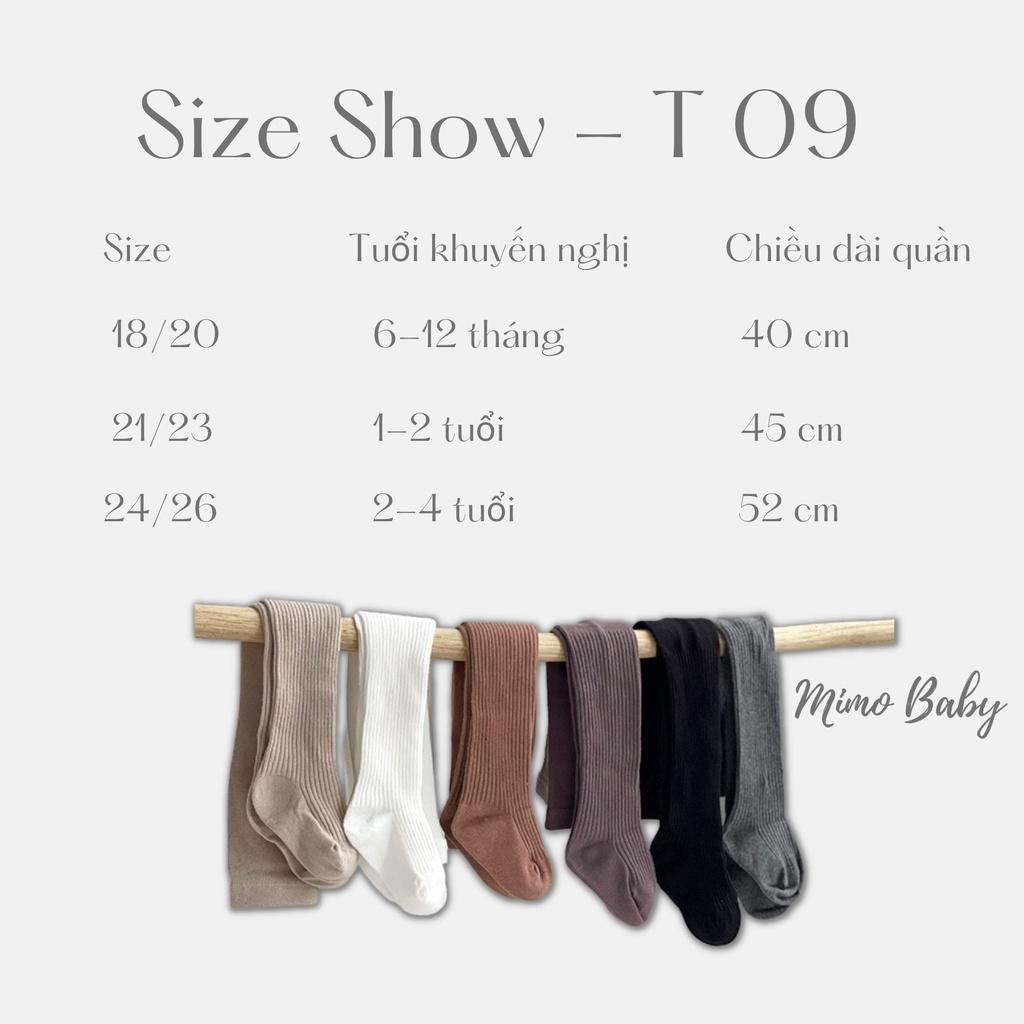 Quần tất trơn phong cách hàn quốc cho bé Mimo Baby T09