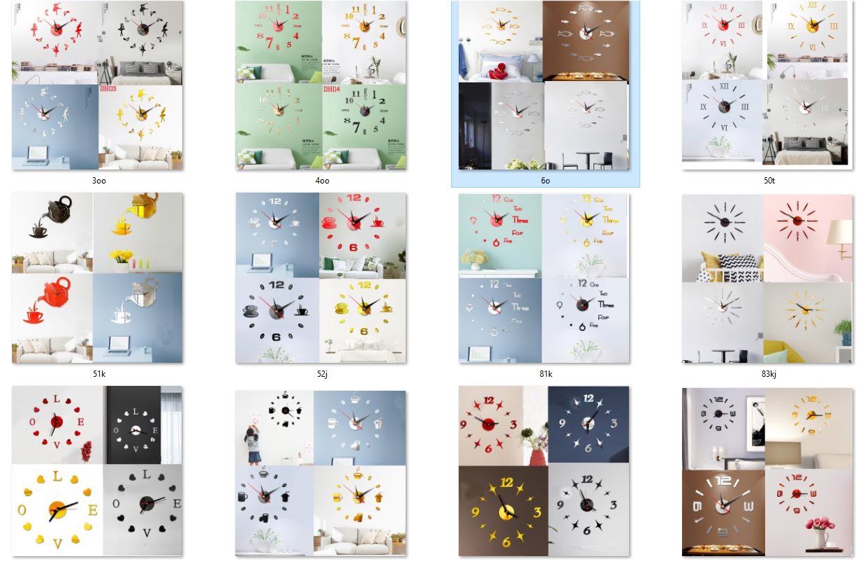 Đồng hồ treo tường 3D tự lắp ráp phong cách Châu Âu hiện đại đang HOT DH04 Đồng hồ số