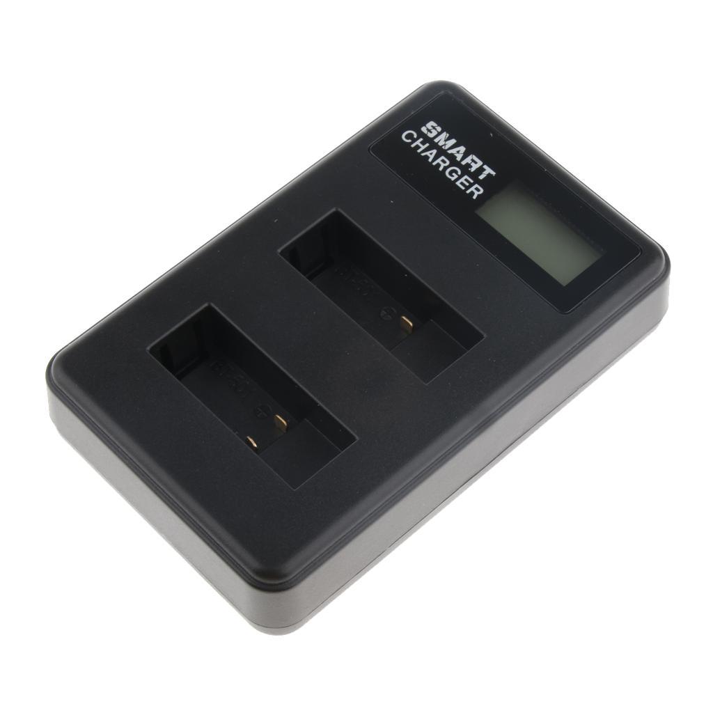 Dual Slots 2-Channel Battery Charger with Charging Cord for GoPro Hero 5 6 AHDBT-501