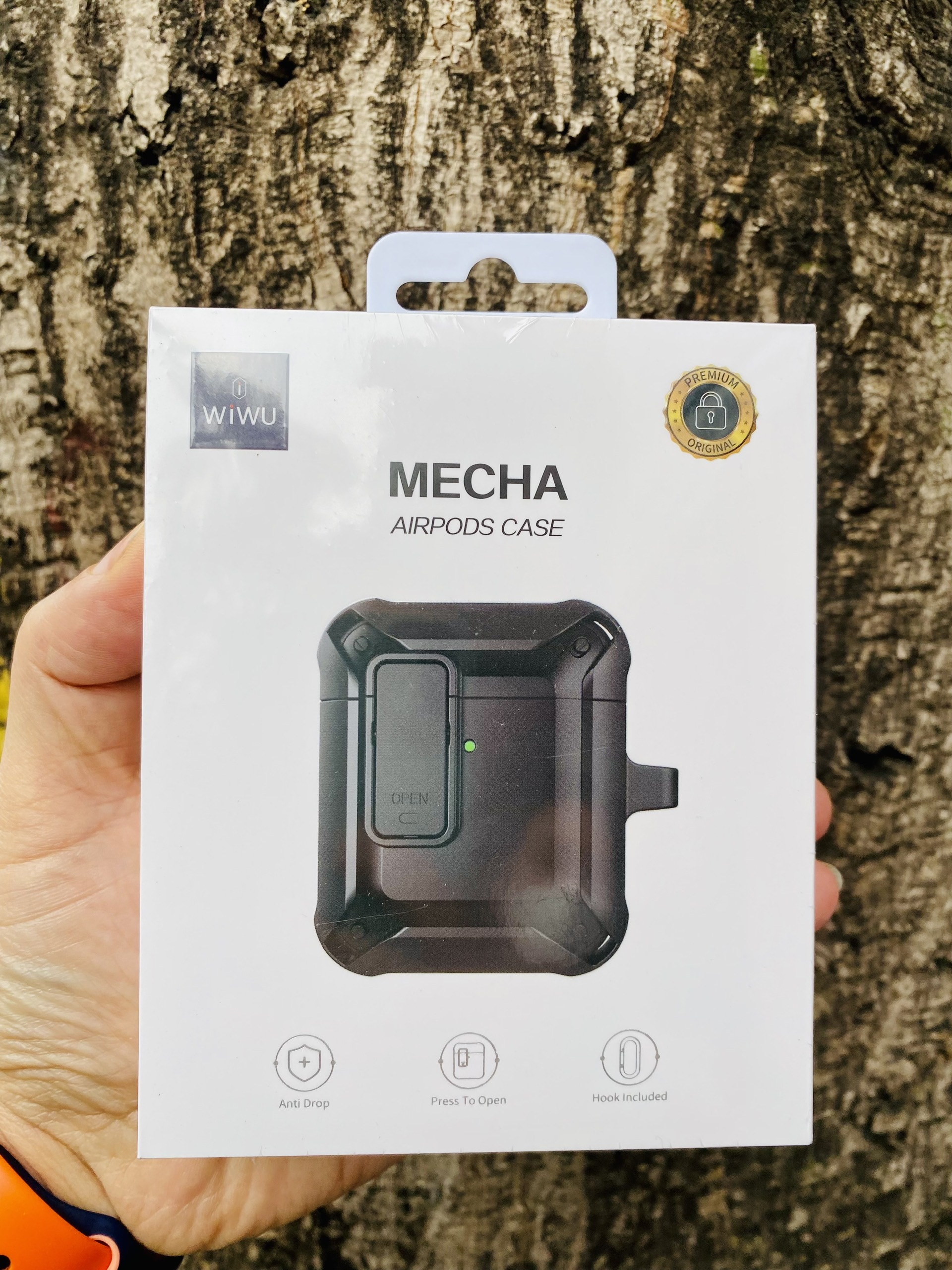 Bao Chống Sốc Wiwu Mecha Case (APC012) dành cho Aripod có Khóa Nắp Chắc Chắn, Tránh Va Đập - Hàng Chính Hãng