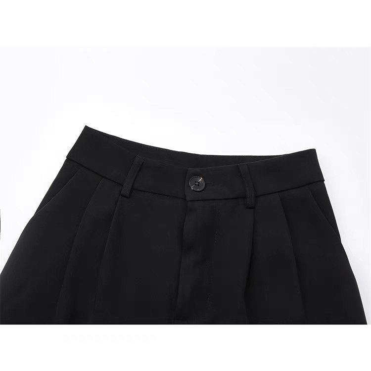 Quần Tây Ống Rộng Cạp Cao Nam Nữ Unisex