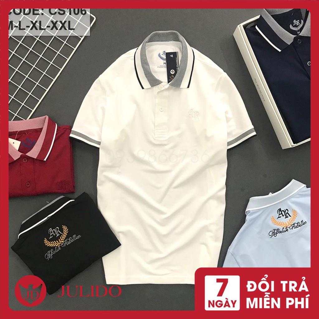 Áo thun Polo nam cổ bẻ vải cá sấu Cotton trẻ trung chất liệu cotton 100% phong cách hiên đại