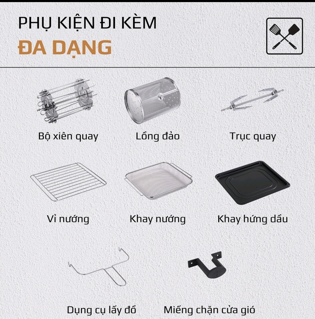 Nồi Chiên Không Dầu OLIVO AF 15 [Hàng Chính Hãng] 16 Chức Năng Dung Tích 15LCông Suất 2000W Thương Hiệu Mỹ