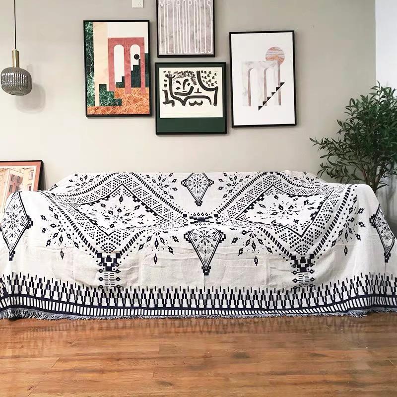 Khăn phủ sofa,bàn ghế vintage trang trí phòng ngủ nhà khách cao cấp sang trọng 130x180cm