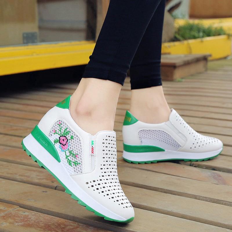 Giày sneaker da PU lưới cho nữ