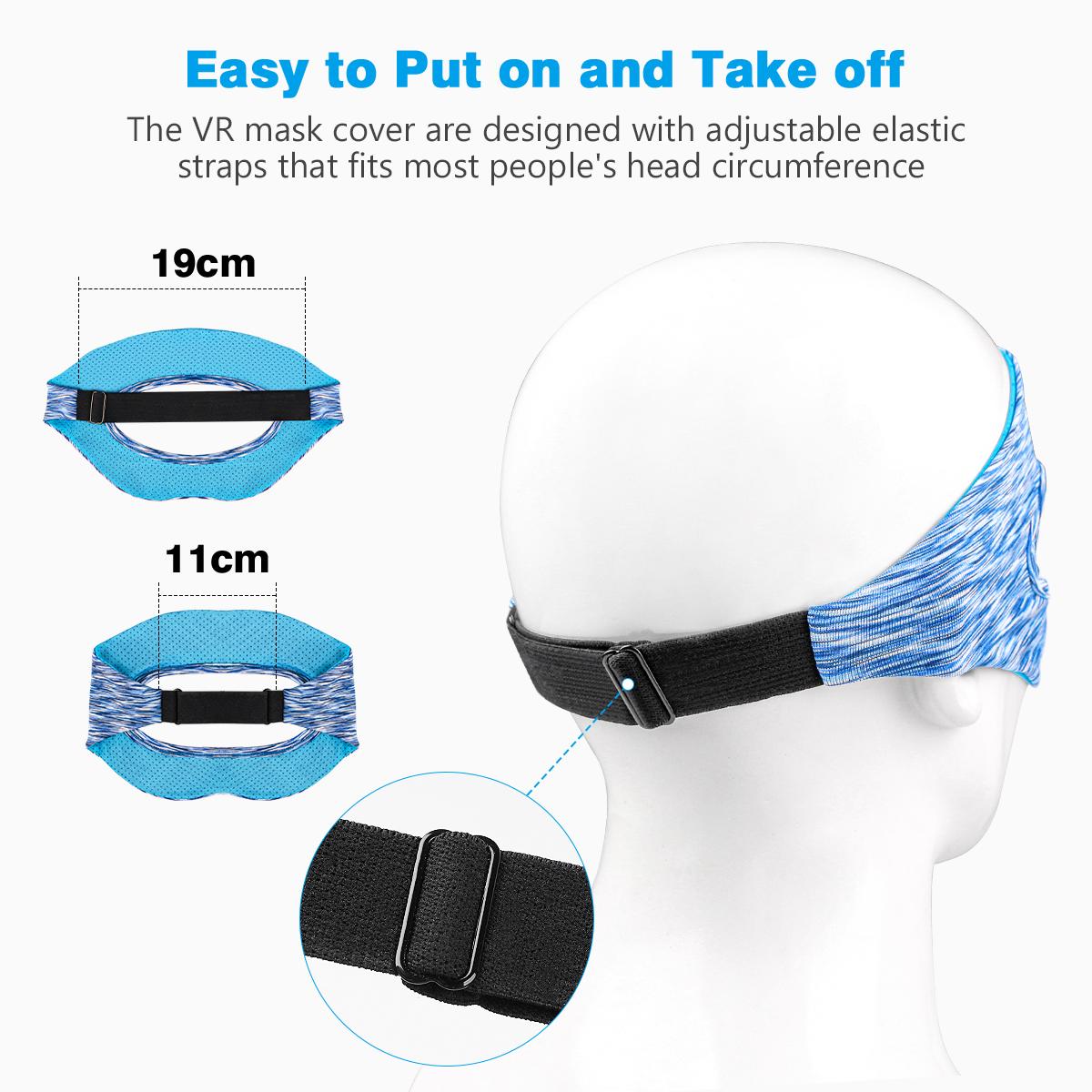 Mặt nạ mắt VR Tấm che mồ hôi thoáng khí Đệm tai nghe thực tế ảo cho phụ kiện PS VR2 PSVR2 Pico Oculus Quest 2 Màu sắc: xanh dương
