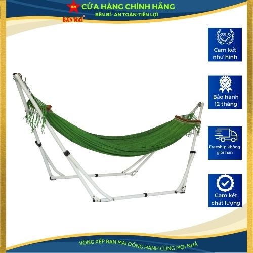 Bộ võng xếp BAN MAI: khung sơn tĩnh điện VIP và lưới mềm dày 99