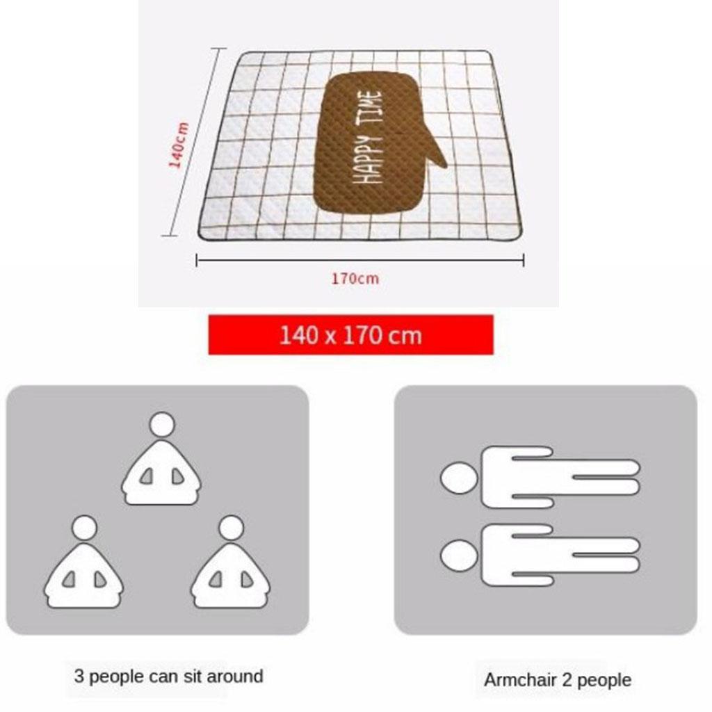 Picnic Blanket Washable Holiday Camping Mat Portable for Travel 140x170cm