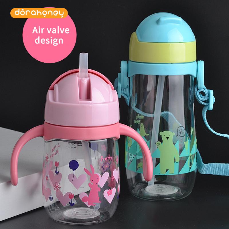 Trẻ Sơ Sinh Học Tập Uống Cho Bé Sippy Cup Con Nước Tay Cầm Chén Ăn Chống Nghẹn Ngào Chống Rò Rỉ Trẻ Em Nước Dễ Thương chai