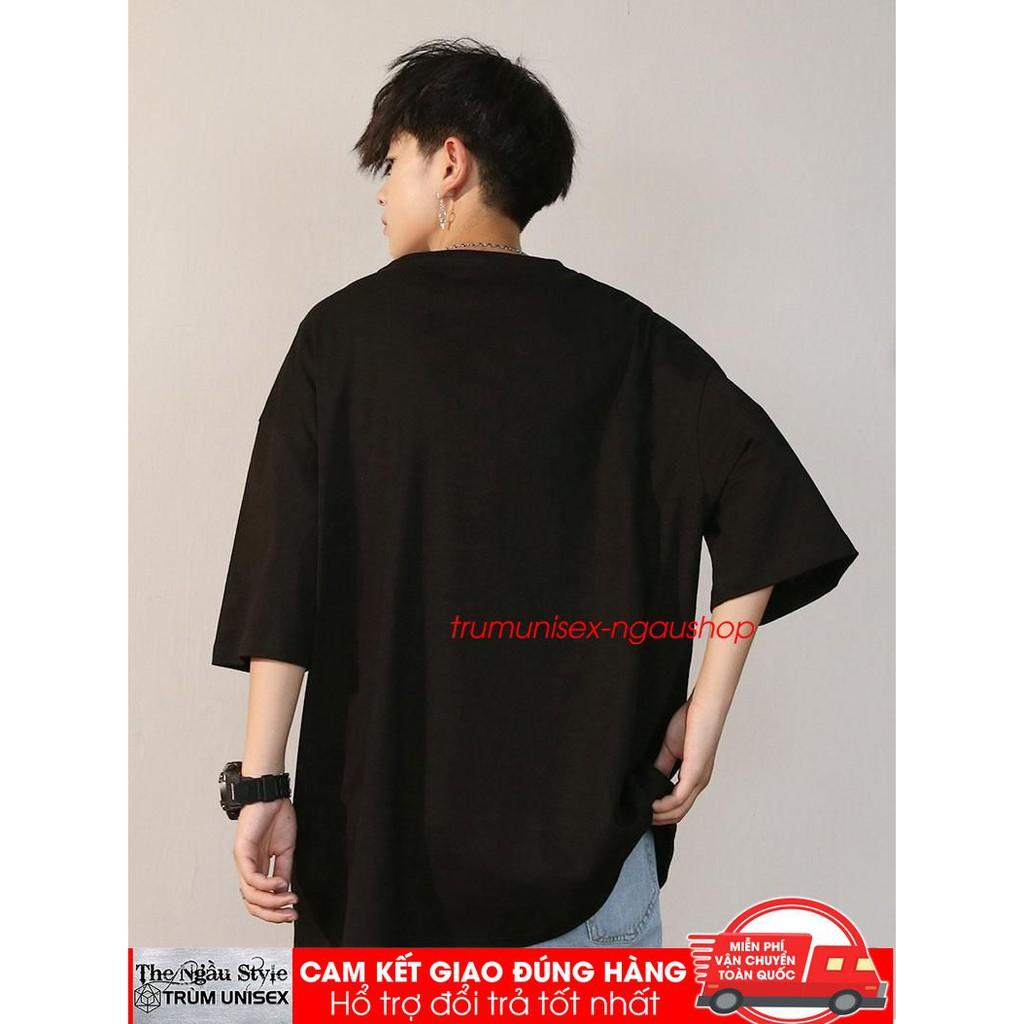 Áo thun stee oversize form rộng tay lửng nam nữ hàn quốc ABETT
