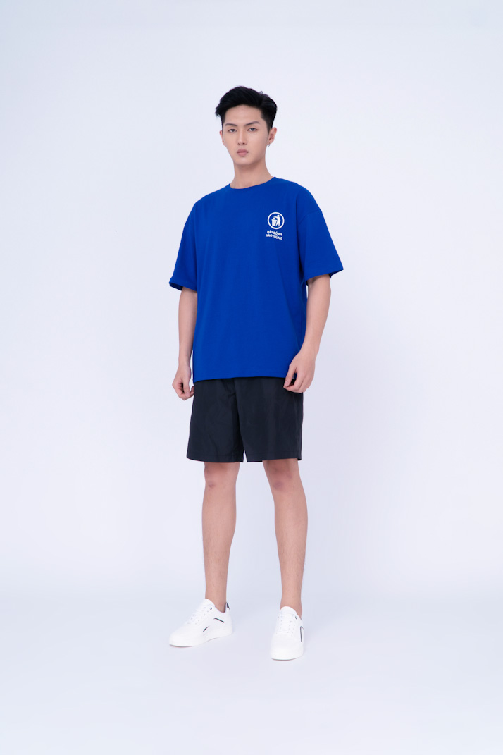 ÁO PHÔNG NAM LOCAL LOOSE BỎ EX  - Solid.Xanh da trời/ Blue.Xanh cô ban - S