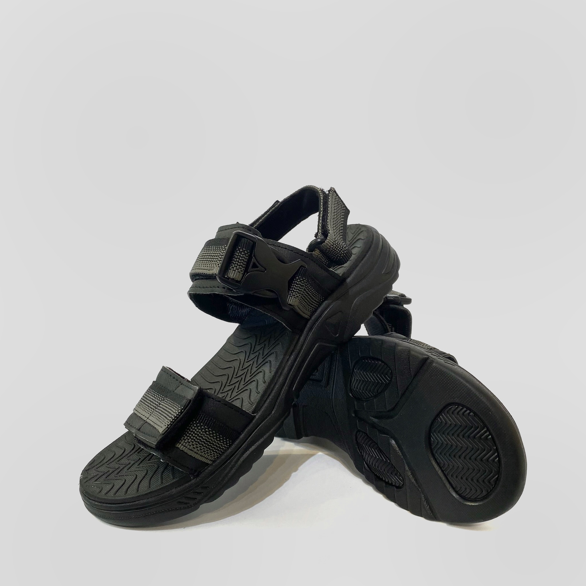 Giày Sandal Nam The Bily Quai Ngang - Xám Thổ Cẩm BL03XTC