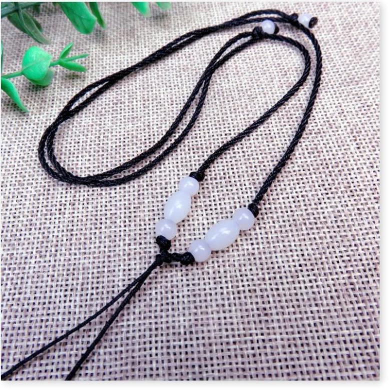 Dây tết chỉ đỏ đeo cổ - Green transfer beads,Fine 璎珞珞line necklac