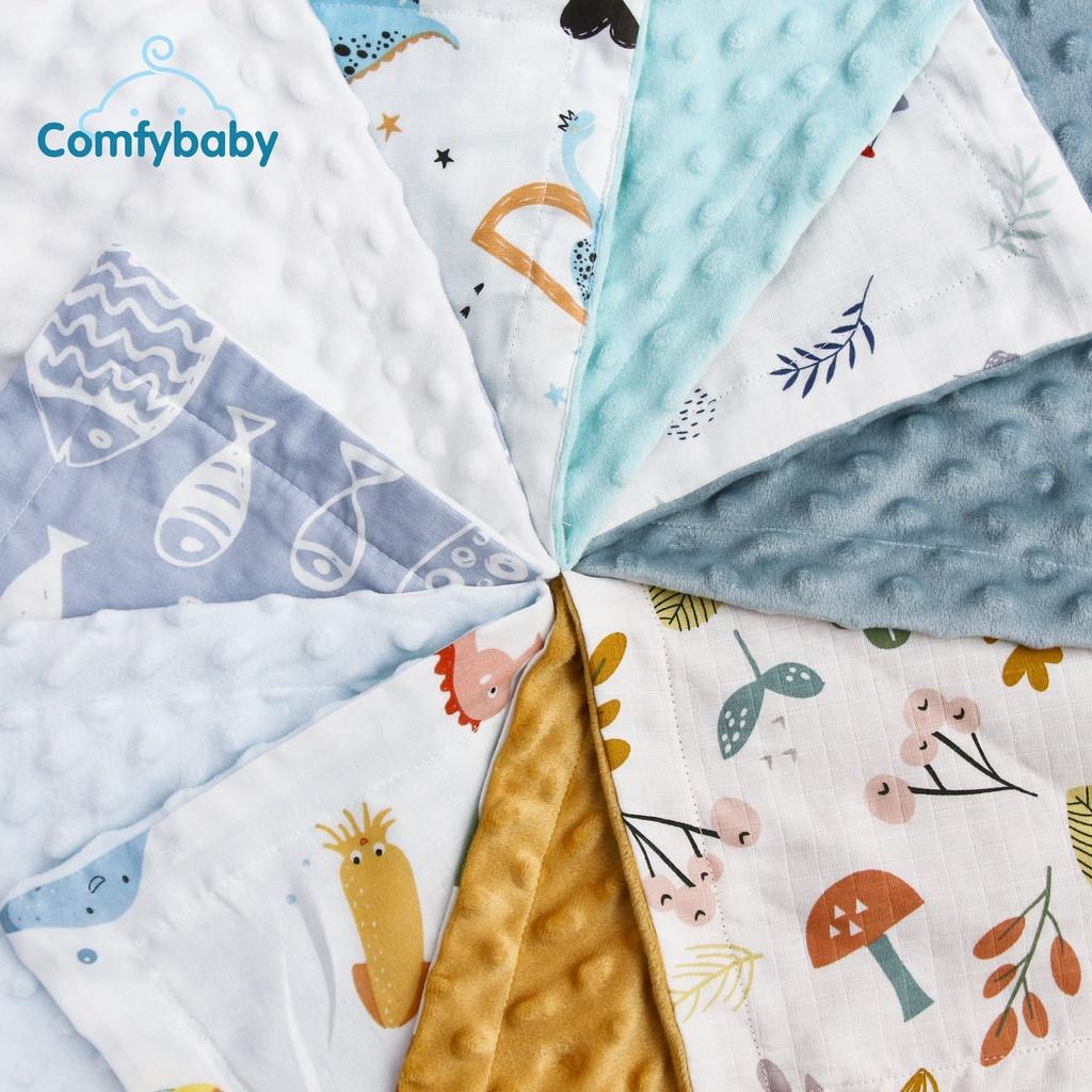 Chăn cho bé 2 lớp lông tuyết - muslin mềm mịn, mỏng nhẹ Comfybaby CHAN015