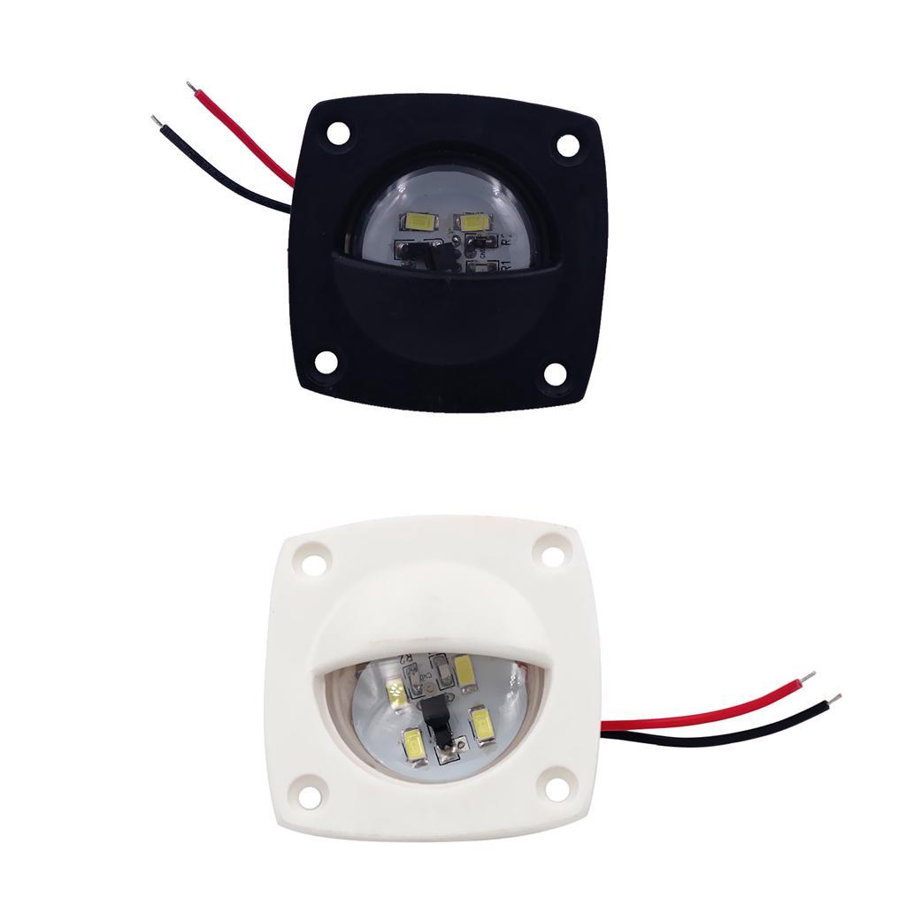3X Marine/Boat LED Companion Way Courtesy Accent LED White Light Black Bezel