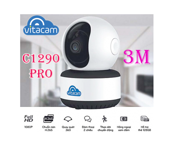 [TẶNG THẺ NHỚ 32G] CAMERA VITACAM C1080 - Hàng chính hãng