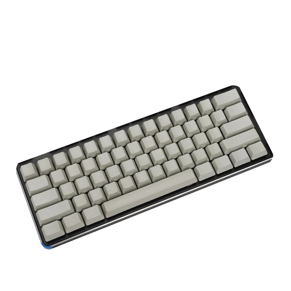 Trắng Đen Xám Xanh Trống Dày PBT OEM Profile 62 Chìa Khóa ISO 61 ANSI Keycaps Cho MX Công Tắc Bàn Phím Cơ