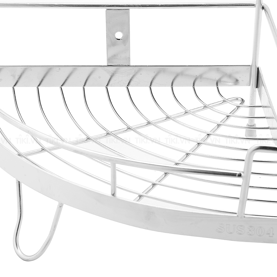 Kệ Góc 25cm 2 Tầng Inox 304 Có Chân Đứng