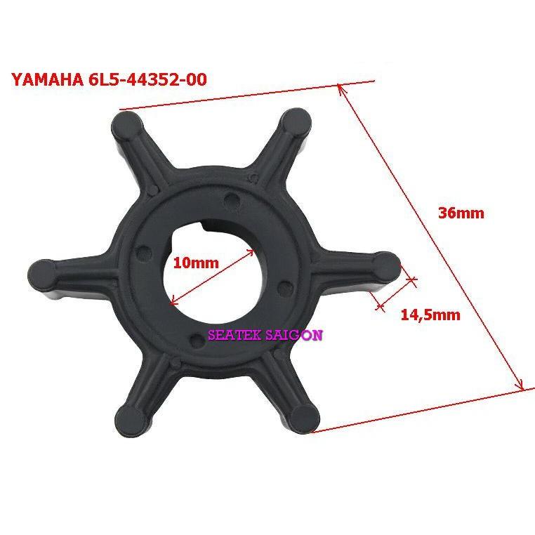 Cánh quạt bơm nước làm mát ca nô Yamaha 3HP 2.5HP 3A F2.5A, Yamaha 6L5-44352-00, Mercury 47-96305M. Đài Loan