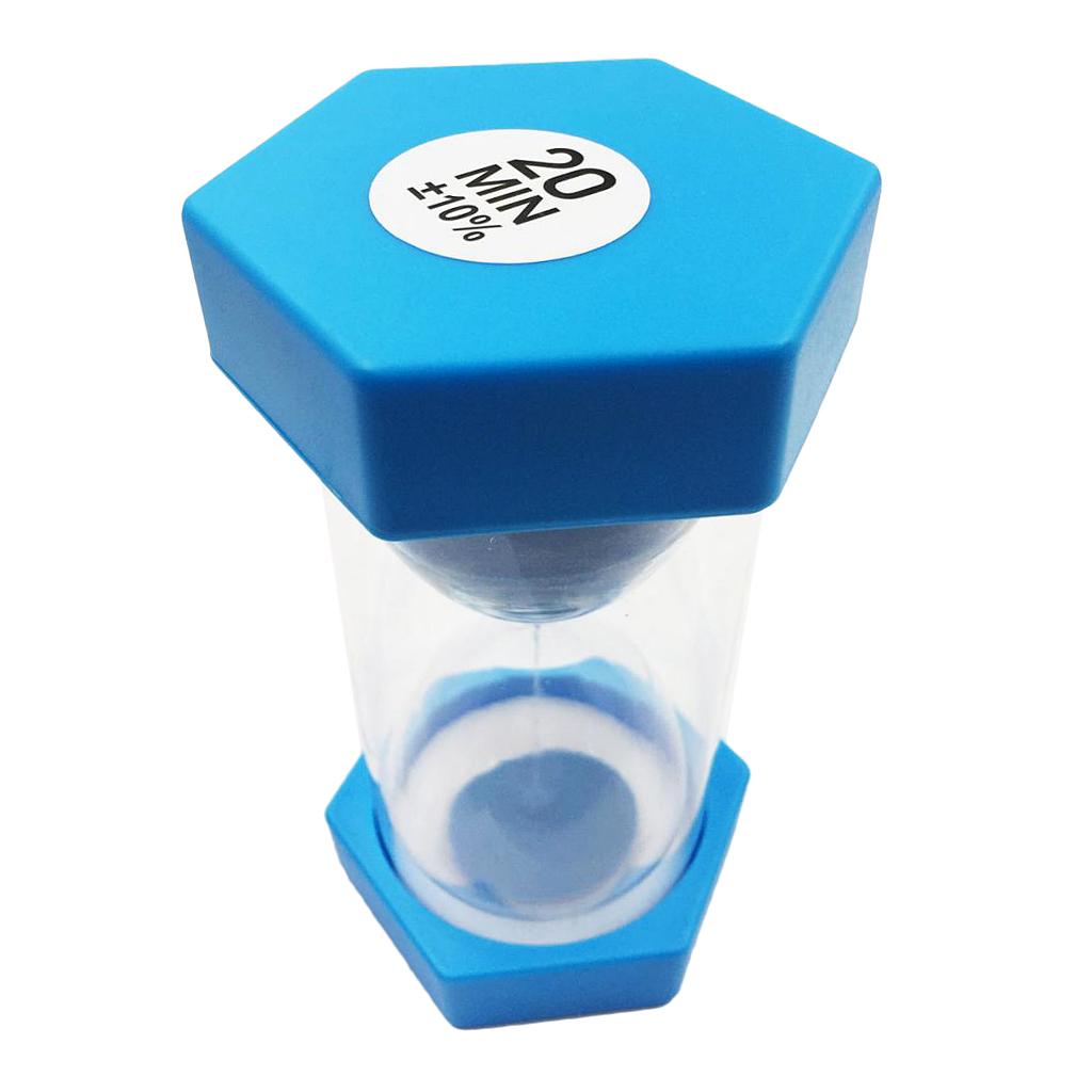 Plastic Sand Timer Hourglass Kitchen Tea Coffee Clock 20 Minutes Sky Blue