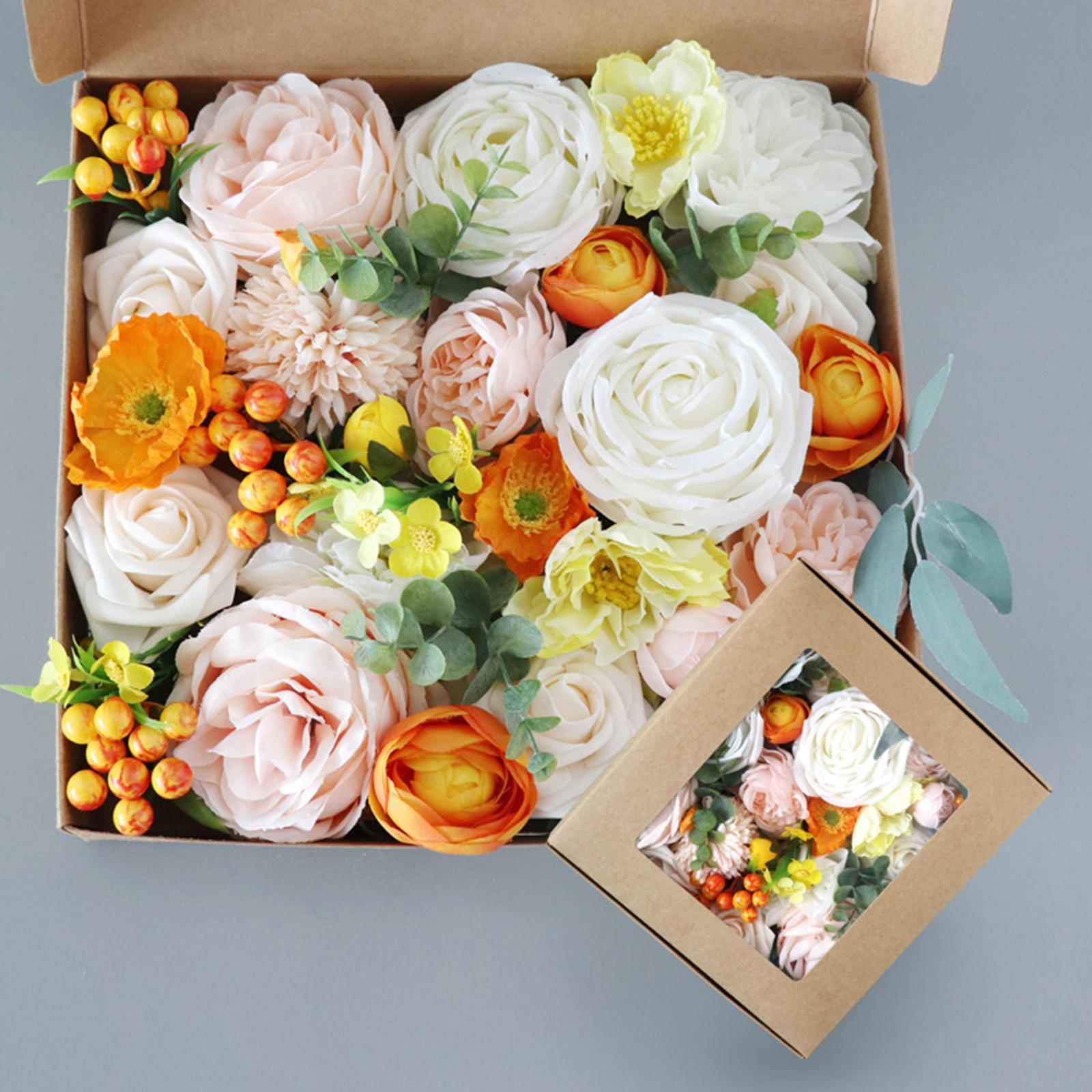 1 Box Artificial Flowers Combo DIY Crafts for Centerpieces Bouquets Party