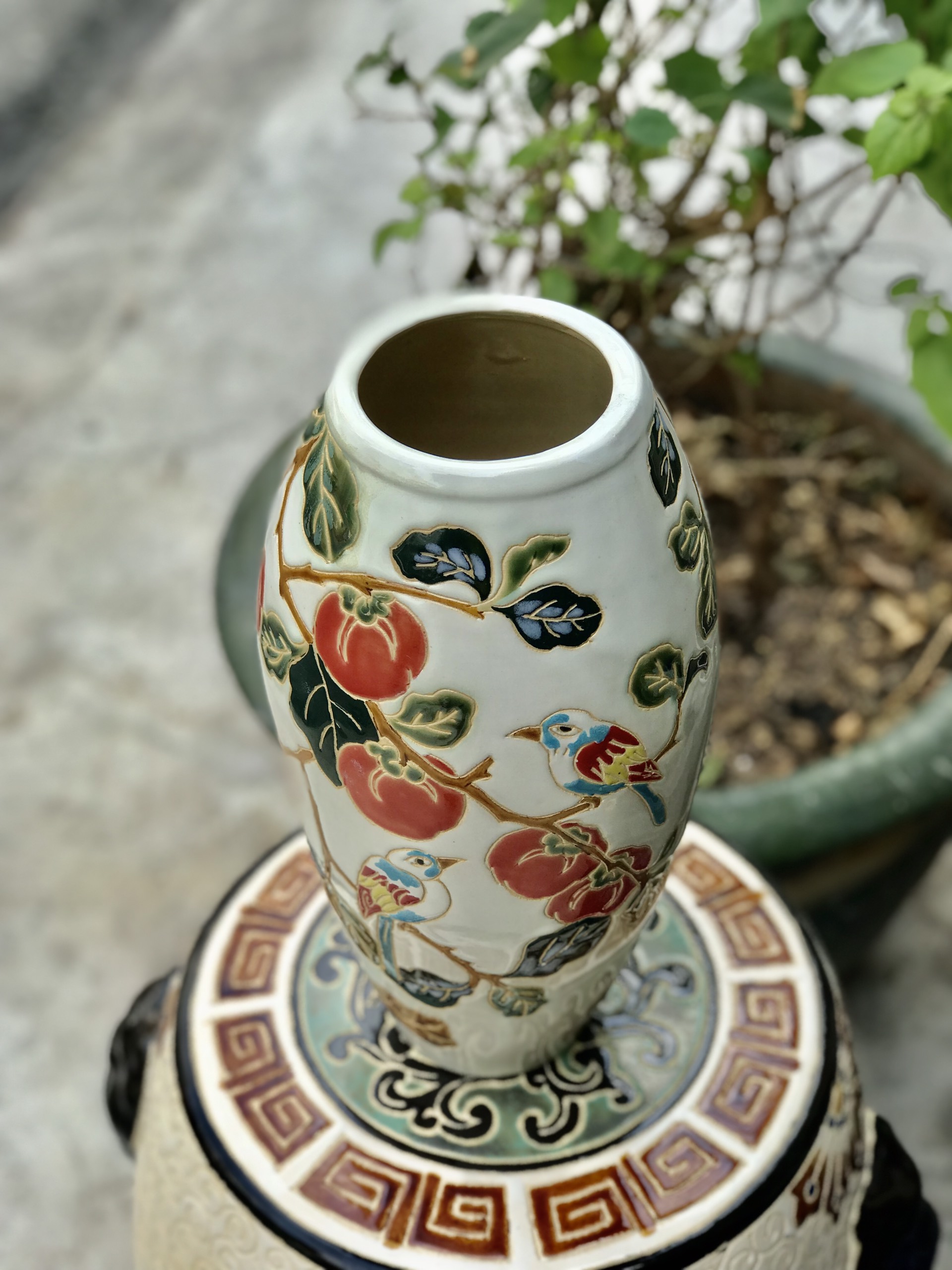 BÌNH HOA CHIM ĐÀO GỐM SỨ NAM BỘ