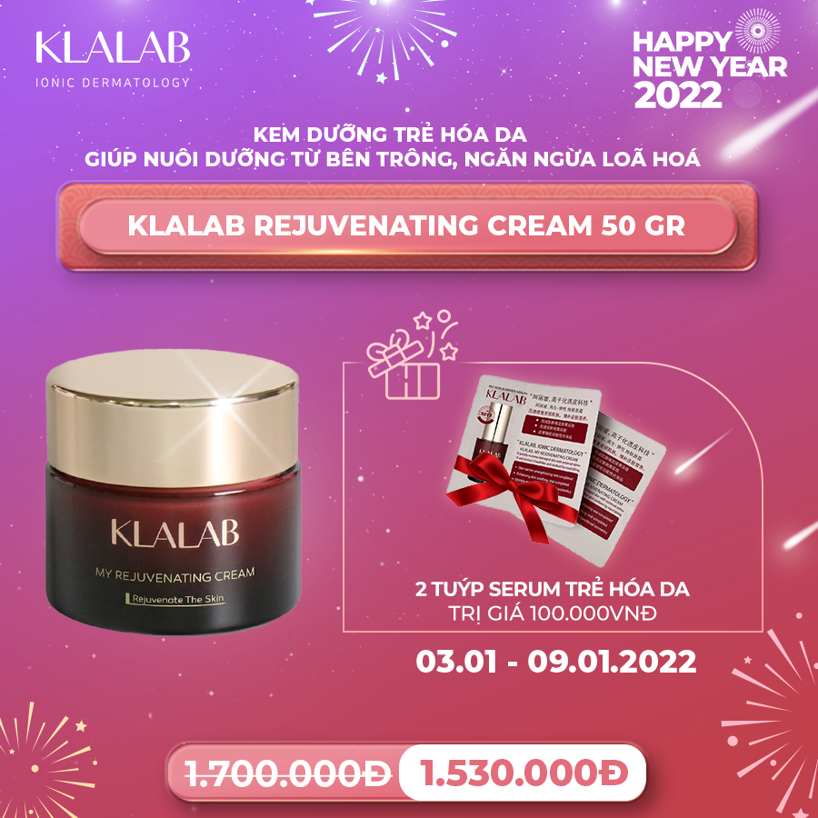 Kem dưỡng trẻ hóa da KLALAB Rejuvenating Cream nuôi dưỡng &amp; hồi phục da hư tổn 50 gr