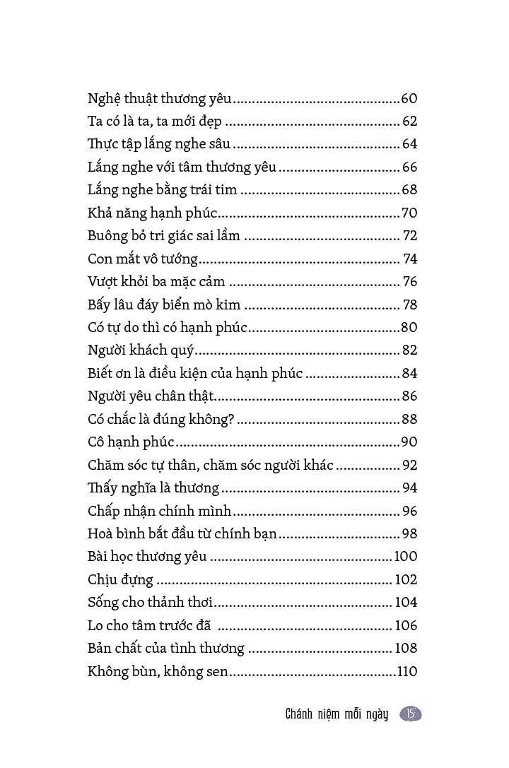 Chánh niệm mỗi ngày - Ghi chép và thực tập theo những lời dạy của Thiền sư Nhất Hạnh
