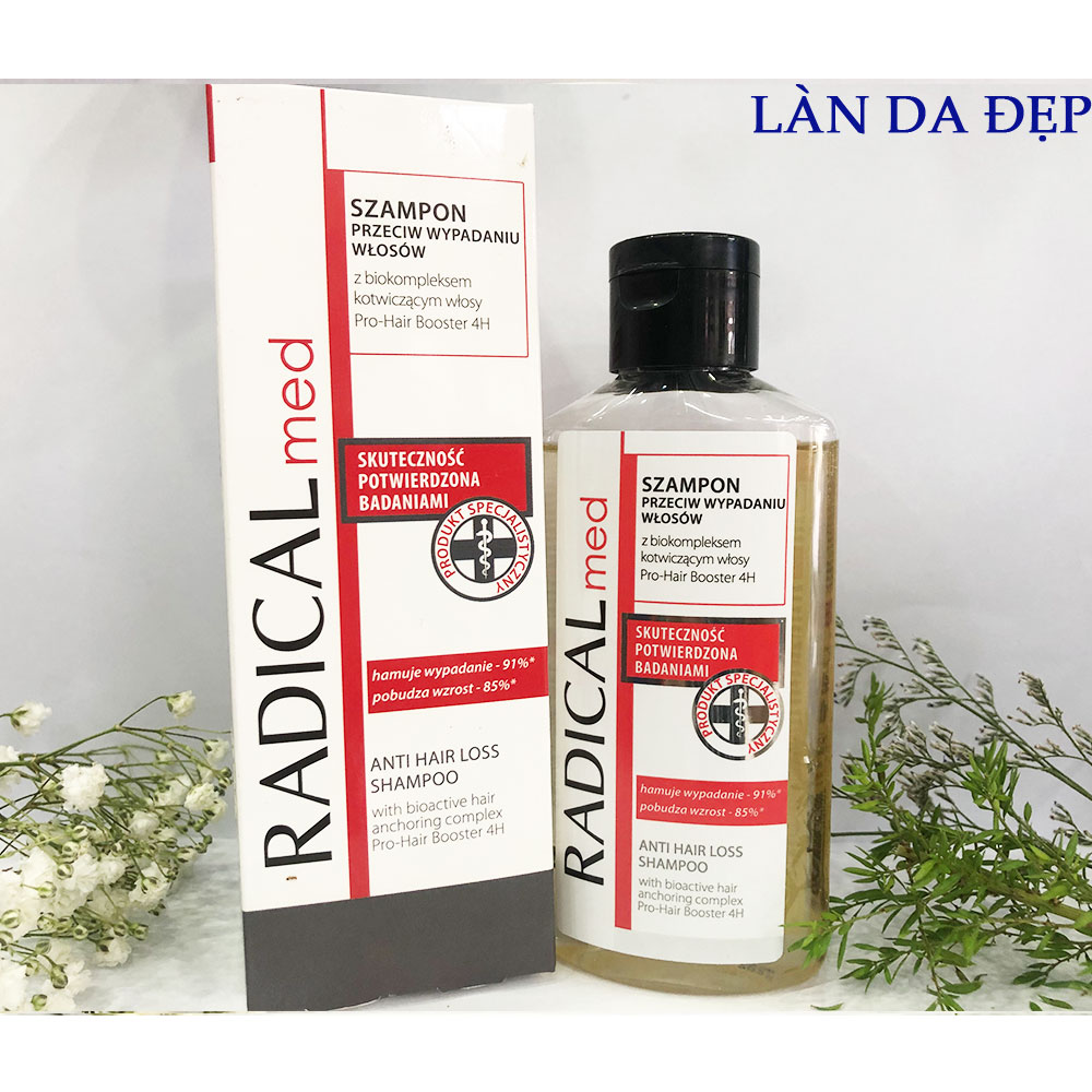 Dầu gội Radical Med Szampon Przeciw Wlosow Anti Hair Loss Shampoo làm sạch ngăn rụng tóc chai 300ml