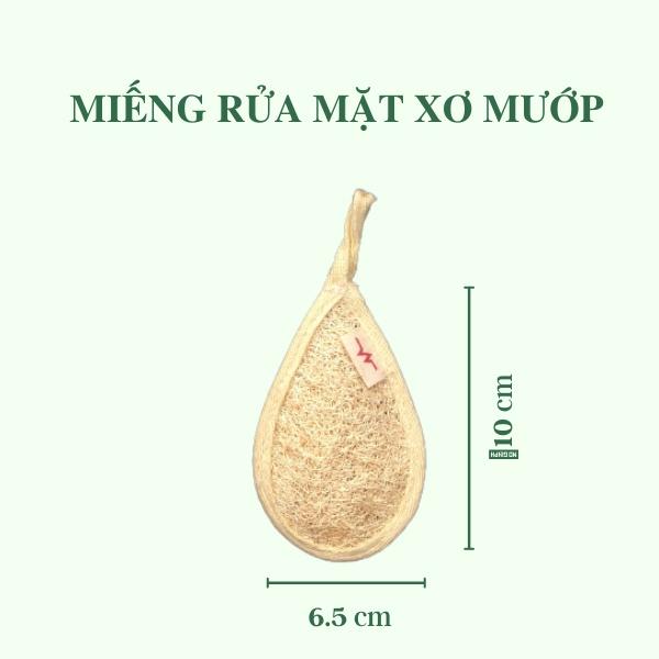 Miếng rửa chén xơ mướp - Miếng cọ rửa nồi tròn - Bao tay tắm tẩy da chết tự nhiên thân thiện môi trường