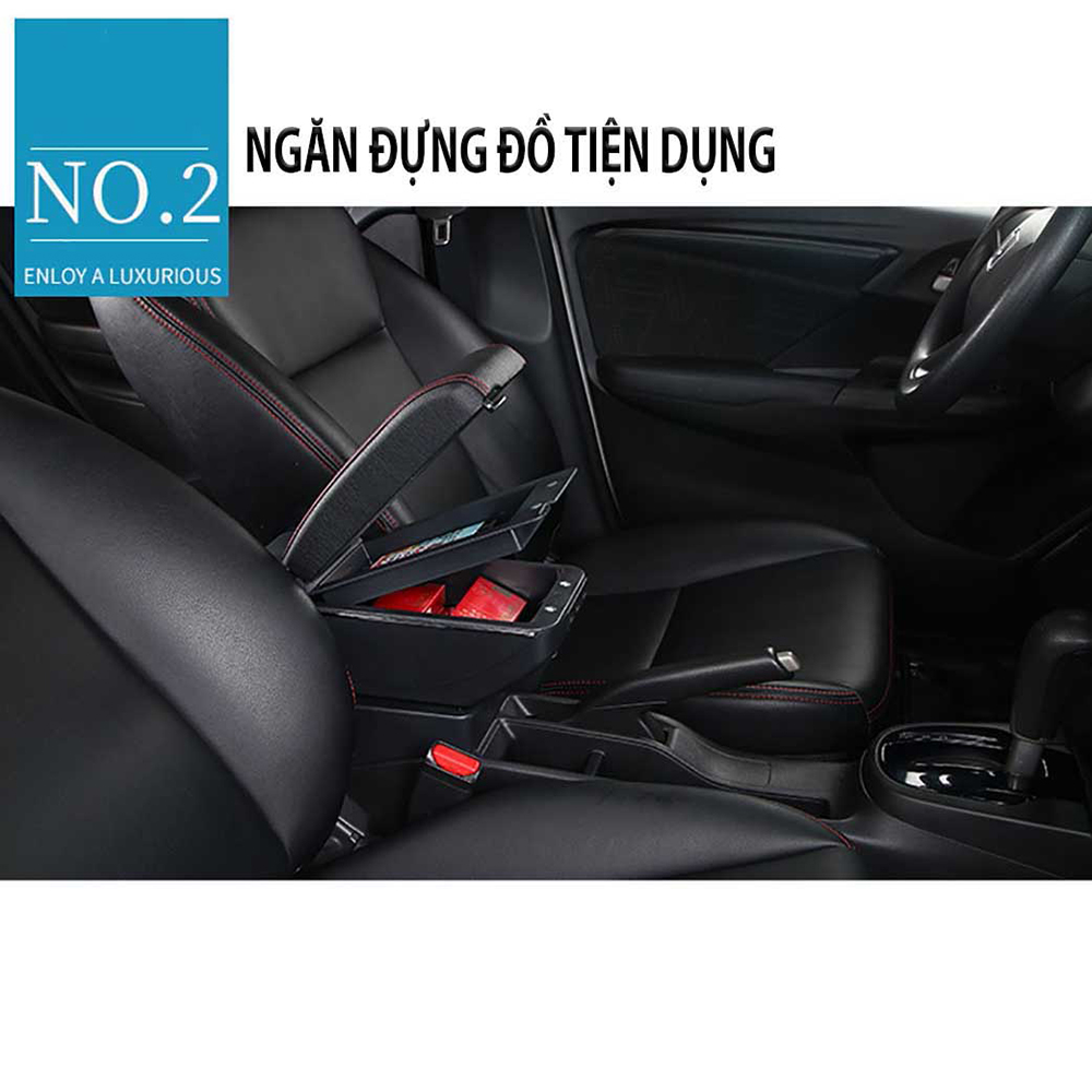 Hộp tỳ tay ô tô, xe hơi cao cấp dùng cho xe Hyundai Elantra tích hợp 7 cổng USB