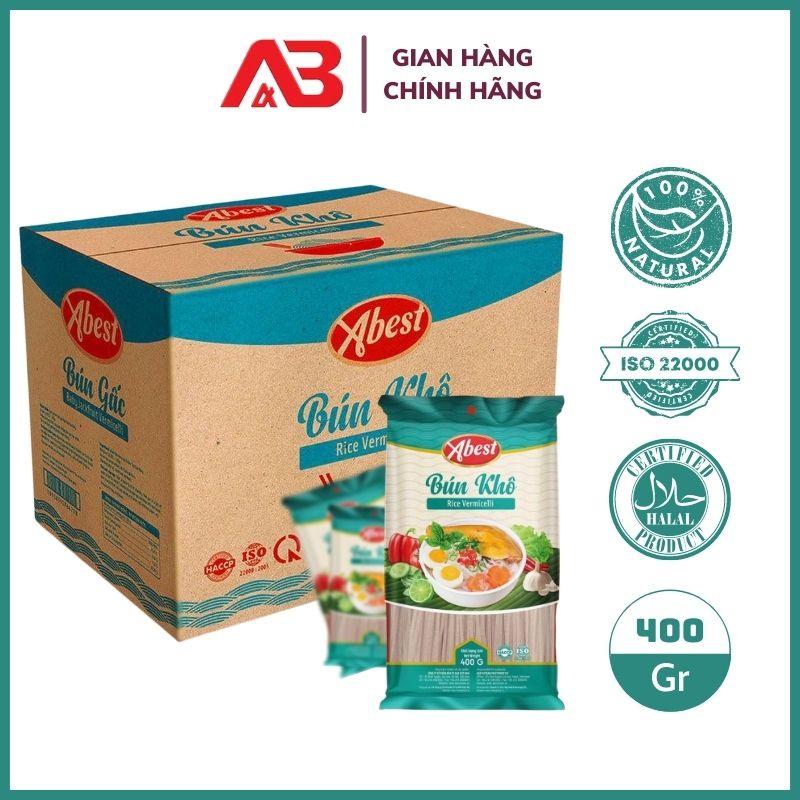 Bún khô ABEST gói 400G /Bún tươi Hữu cơ/Không phụ gia thực phẩm/không chất bảo quản