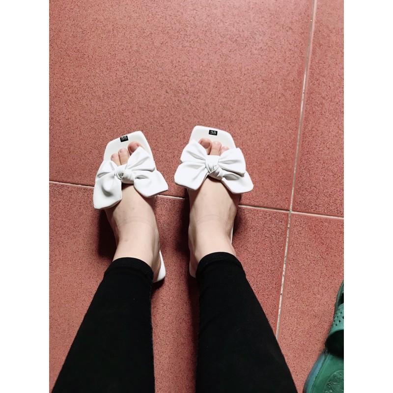 Dép thời trang nơ đôi to